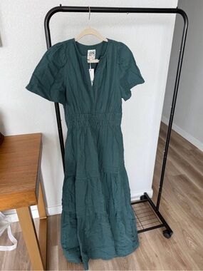 Called To Surf V-Neck Maxi Dress with Elastic Waist